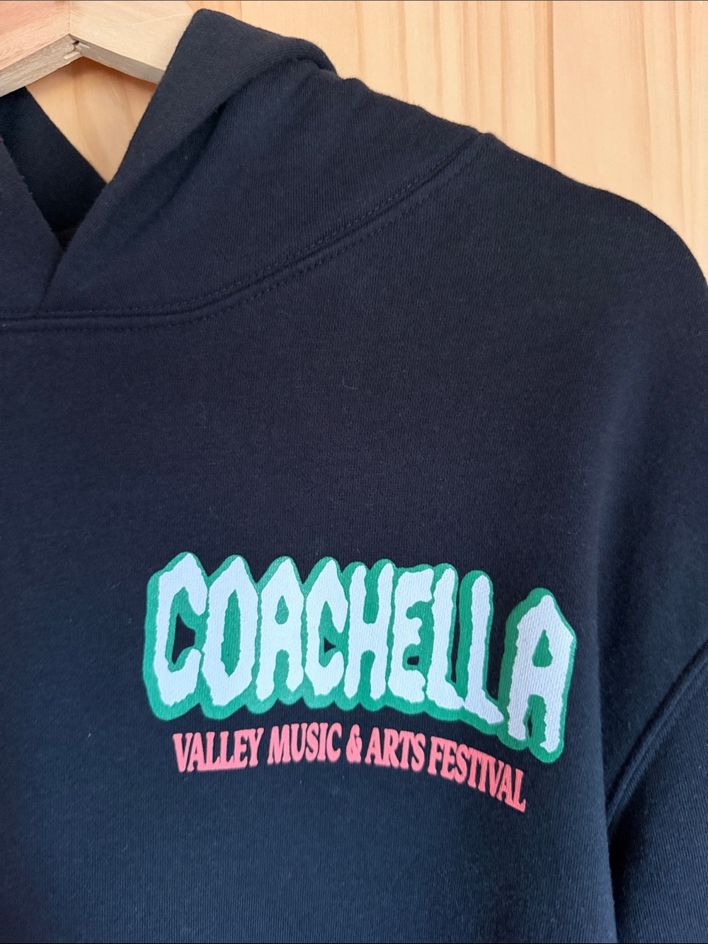 Coachella Black Pullover Hoodie - Festival Logo - Picture 3 of 6